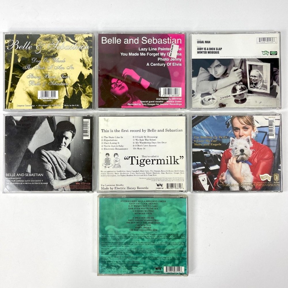 Belle And Sebastian 7 CD Lot Tigermilk Boy Arab Strap Legal Lazy Sngls 1997-2001 - Picture 2 of 5